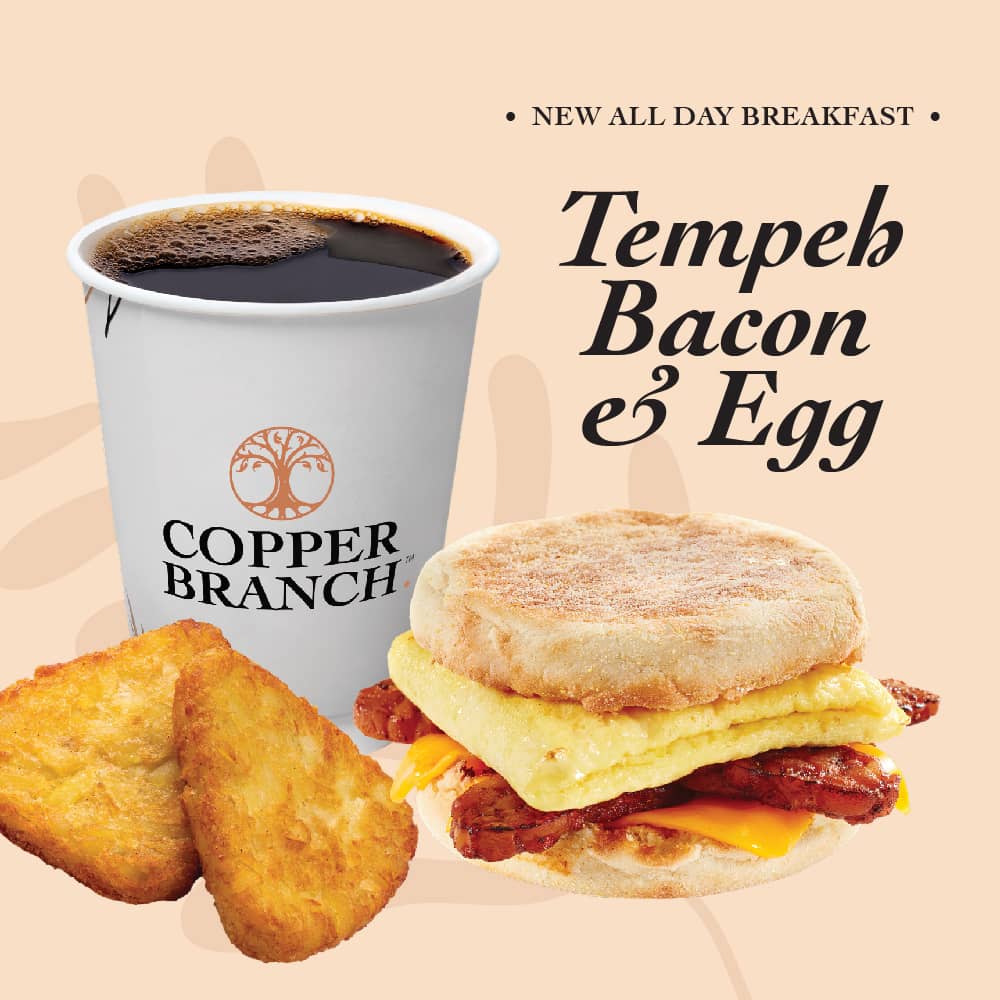 Tempeh bacon and egg